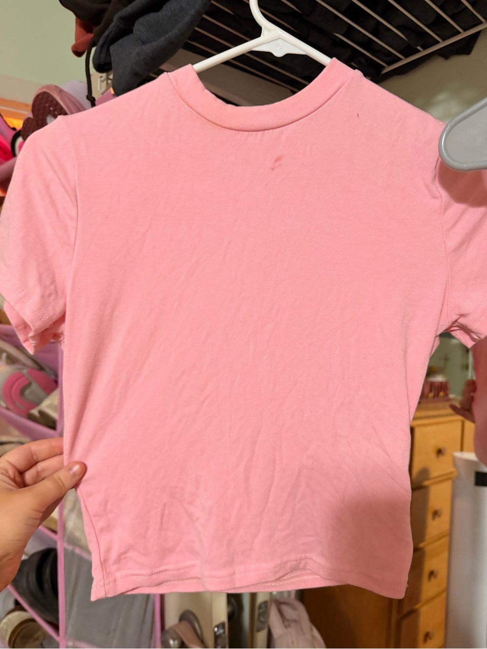 & Other Stories Pink Cropped Tee